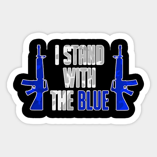 I Stand with the Blue, Police Supporter, Police Sticker by Jakavonis